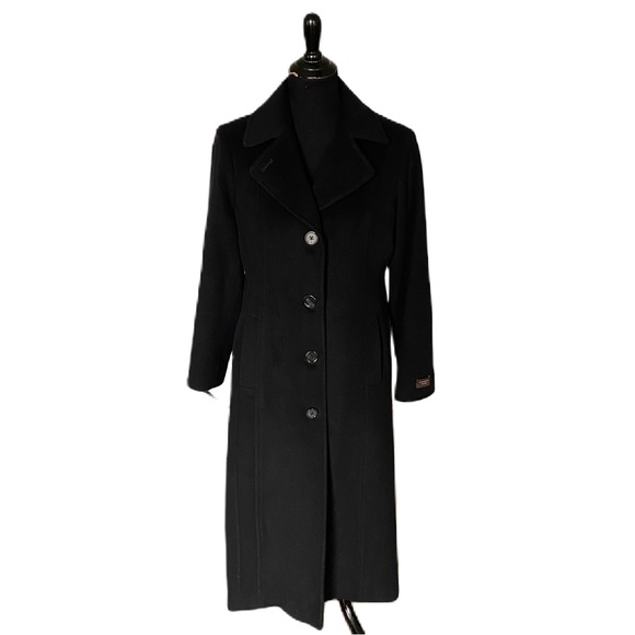 Anne Klein Jackets & Blazers - Anne Klein Black Cashmere Blend Walker Coat Size 12 NWOT